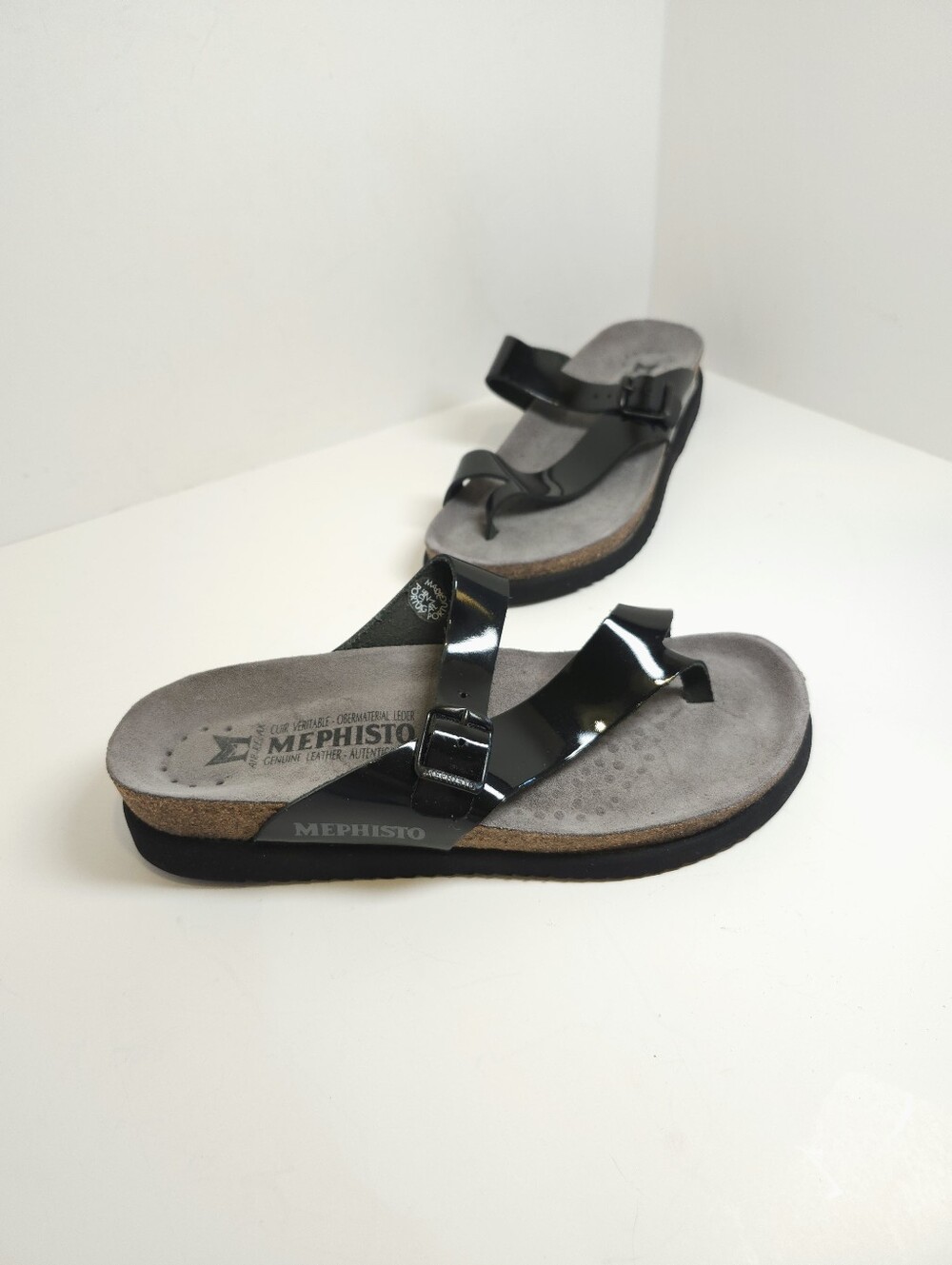 Mephisto Helen Womens Sandals Size EU 40 US 9.5 Black Patent Leather New